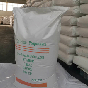 Propionato de cálcio de grau alimentício a granel grau alimentício E282 pó branco granulado para padaria CAS 4075-81-4 saco de 25 kg